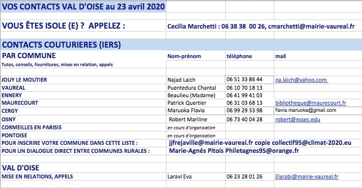 matériel? livraisons? contacts