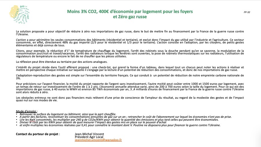 ‘-3% CO2e-400€/logement-Zéro Gaz Russe