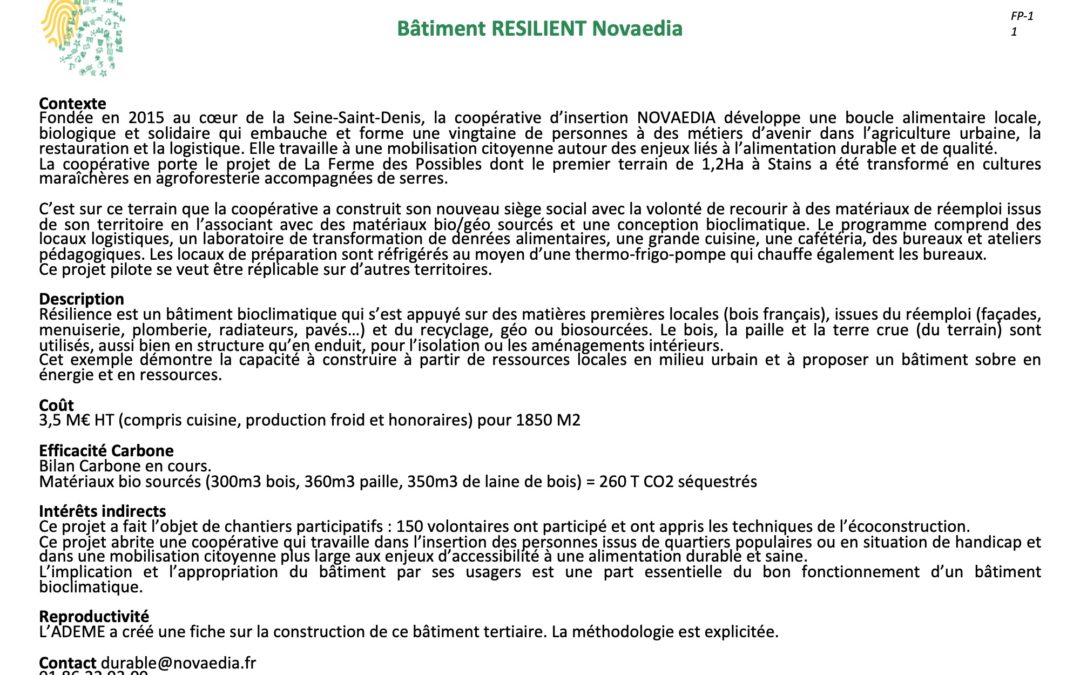 Batiment resilience Noevadia FP11