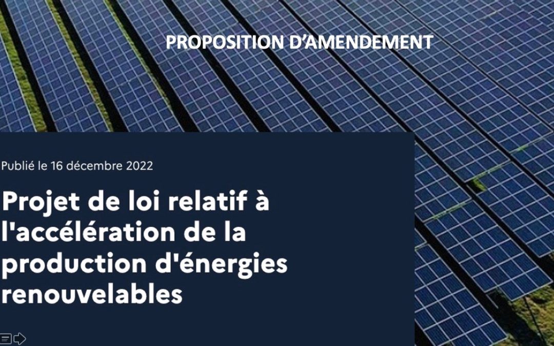 proposition amendement photovoltaïque