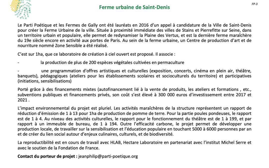 Ferme urbaine de Saint-Denis FP3
