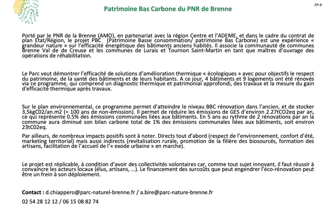 PNR Brennes Eco-rénovation FP9